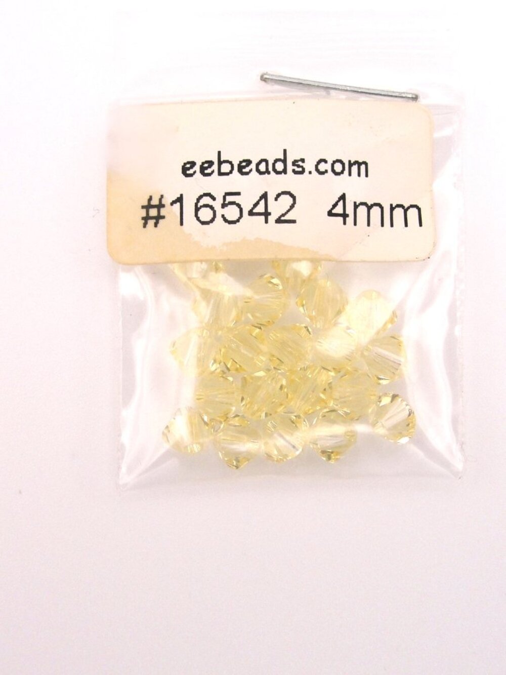 Swarovski 4mm Bicone Crystal Set Clear, Sapphire, Jonquil (60pc) Gossamer Floss - Picture 5 of 6